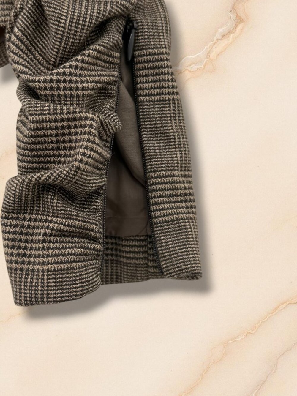 Nanette Lepore Brown Tweed Ruched Silk-Lined‎ Blazer 2 - Picture 6 of 6
